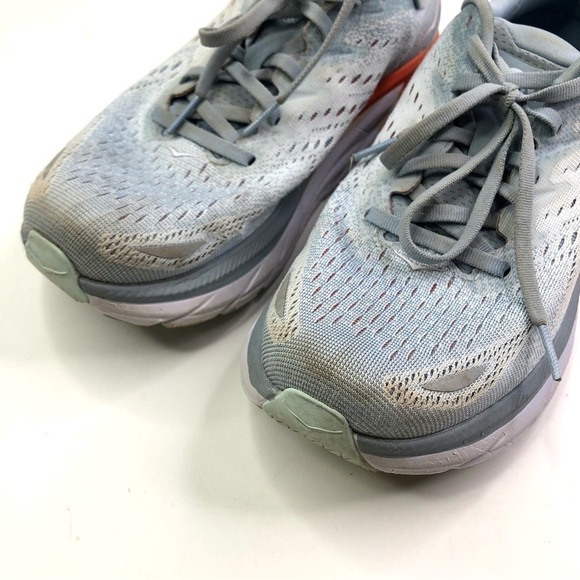 Hoka One One Clifton 8 running shoes grey orange 8 - Picture 7 of 13